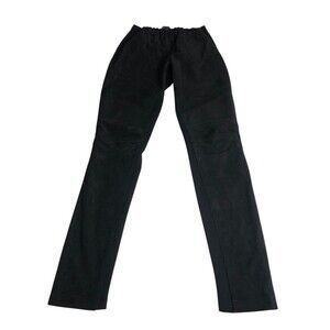 BCBGMAXAZRIA Pants Womens M Black Cooper Faux Suede Legging Stretch‎ Moto Chic